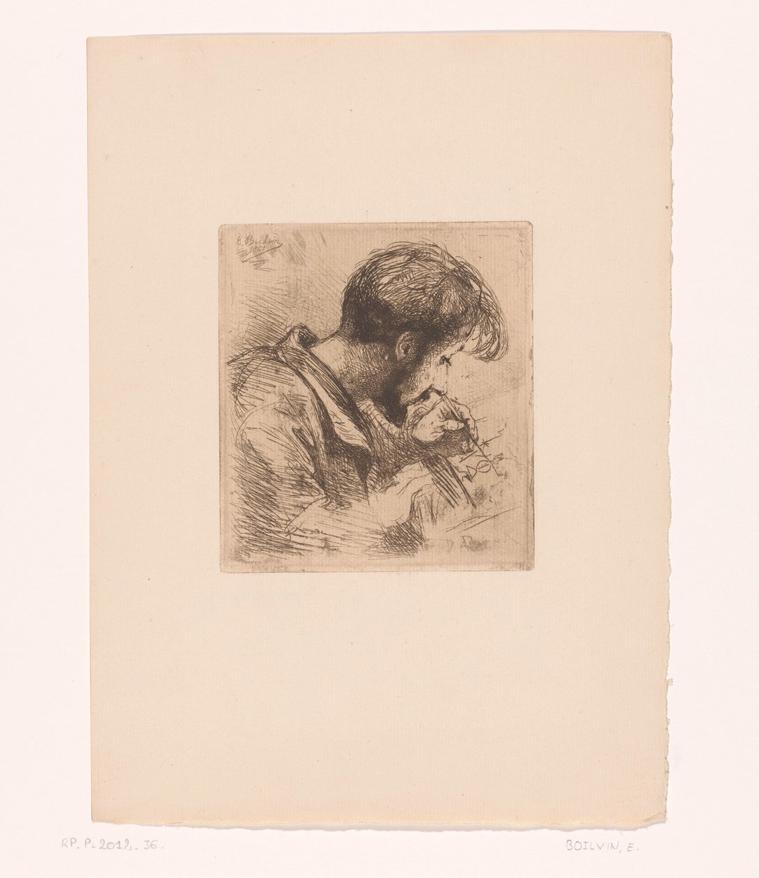 Porträtt One Paul Adolphe Rajon av Emile Boilvin