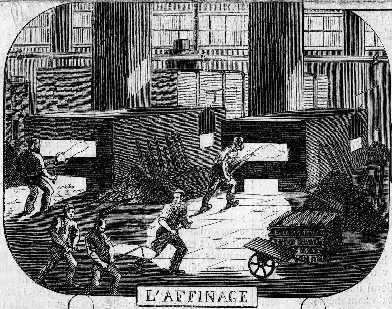 Forges de la Franche Comte: raffinering med puddlerugnar. Factory of Fraisans, Jura (39) av Emile Bourdelin
