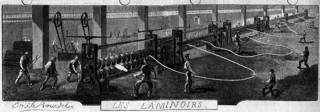 Smedjor i Franche Comte: valsverk. Factory of Fraisans, Jura (39) av Emile Bourdelin