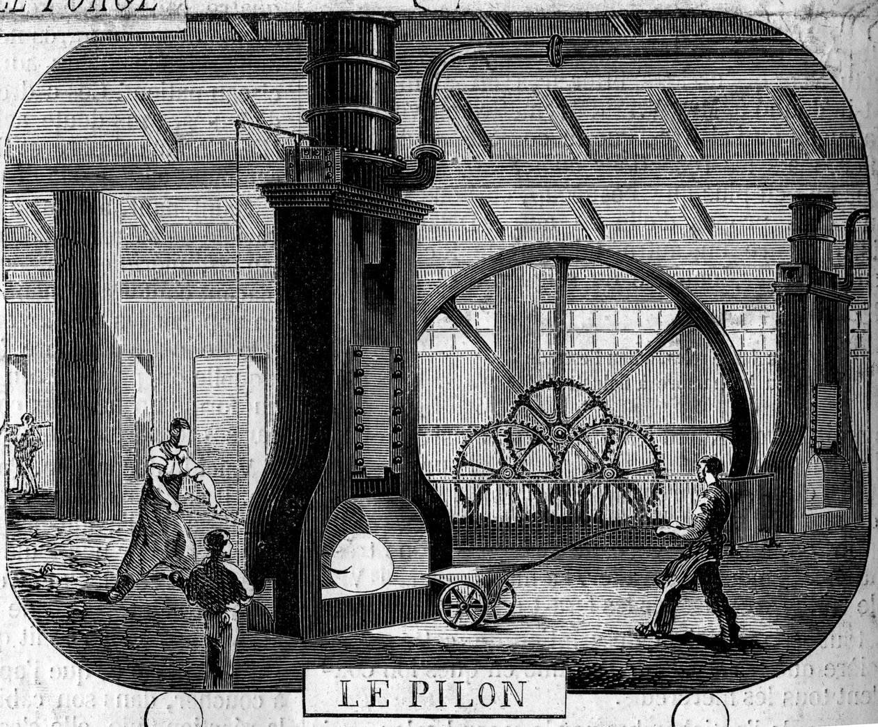 Smedjorna i Franche Comte: mortelstöten. Factory of Fraisans, Jura (39) av Emile Bourdelin