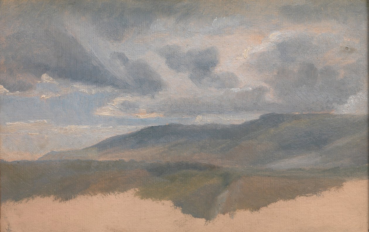 Landskapsstudie med moln, ca. 1829-31. av Emile Charles Joseph Loubon