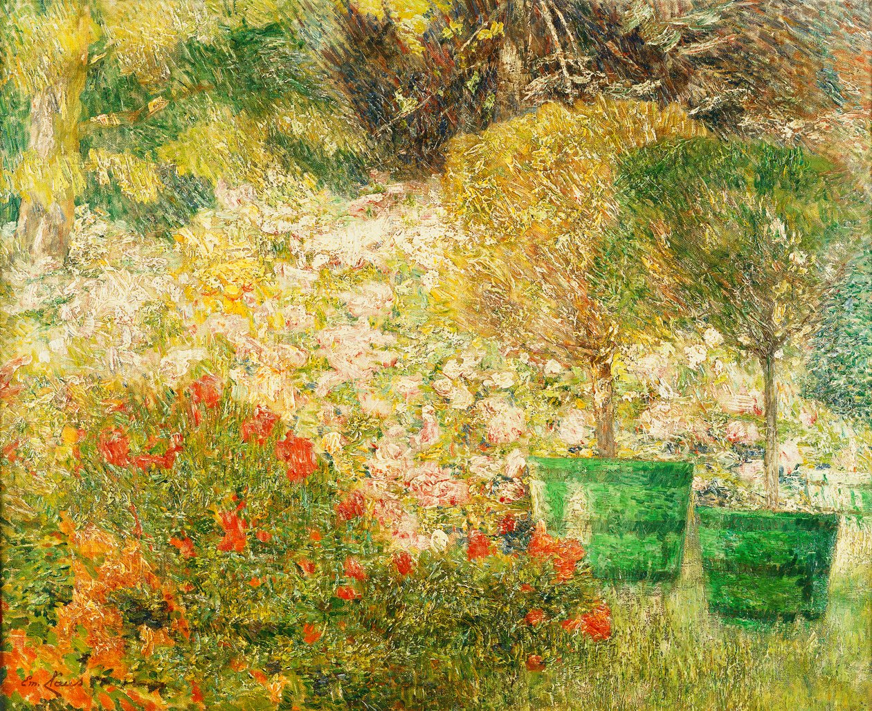 Ett hörn av min trädgård; A Corner of My Garden, 1901 av Emile Claus