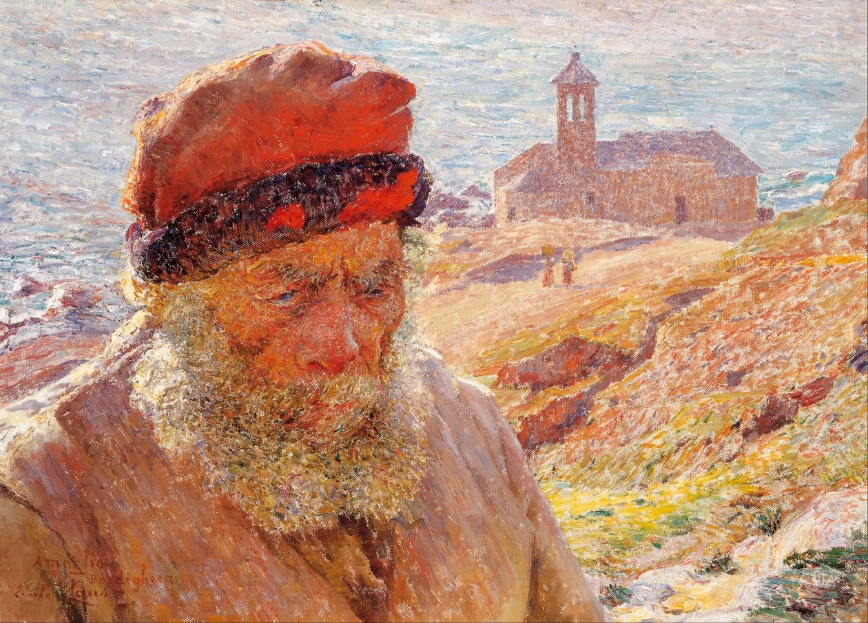 Ampelio, gammal fiskare i Bordighera av Emile Claus