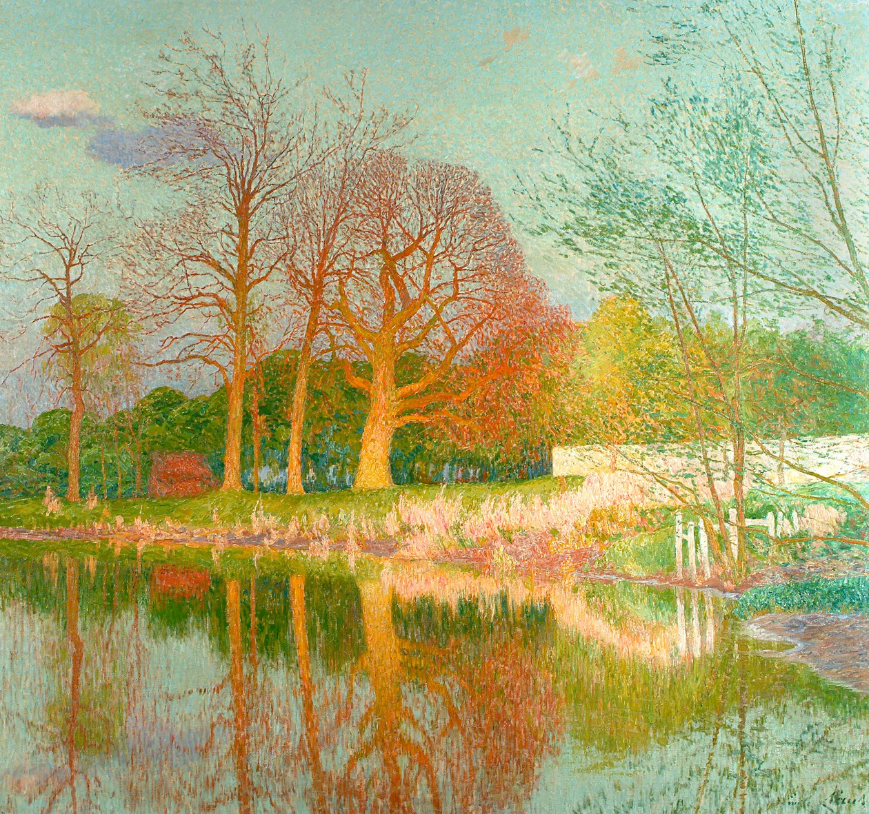 Kastanjeträd i kvällssolen av Emile Claus