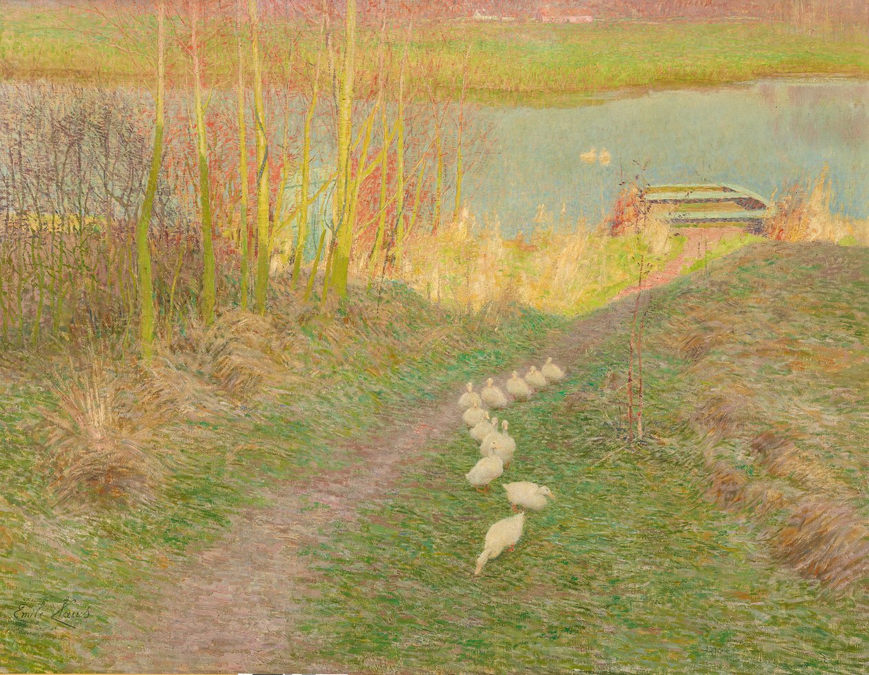Februarimorgon (Vadstället) av Emile Claus