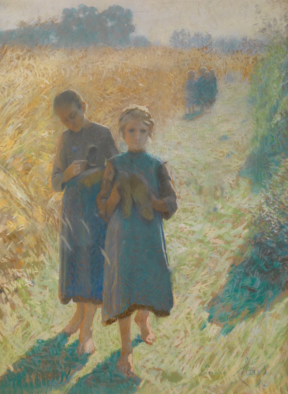 Flickor på fältet av Emile Claus