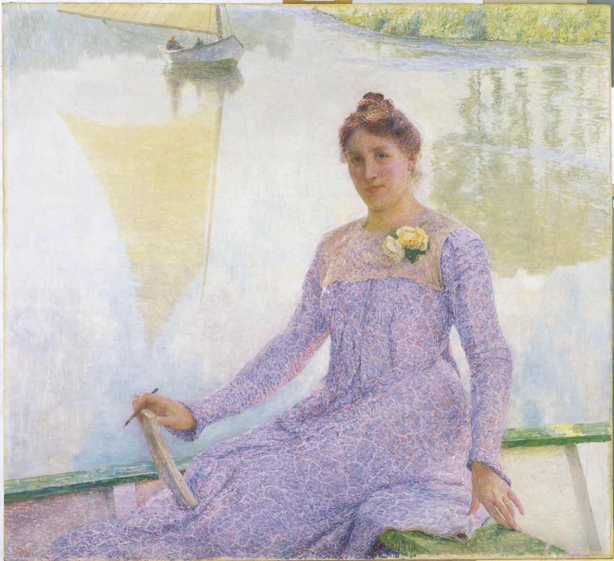 Porträtt av konstnären Anne de Weert av Emile Claus