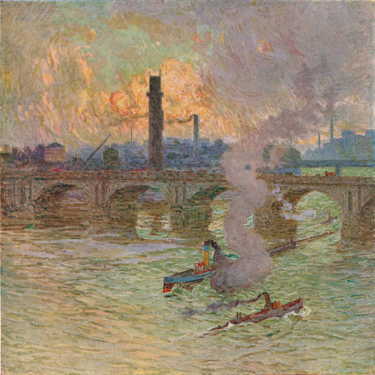 Ruggigt väder, c1917 av Emile Claus