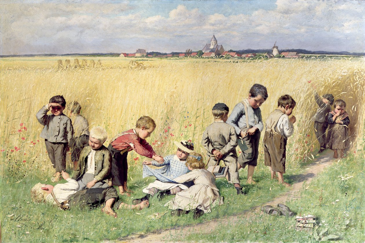 Vägen till skolan av Emile Claus