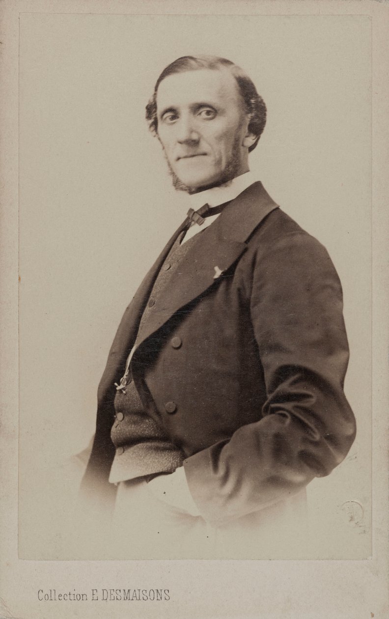 Porträtt av pianisten och kompositören Jean-Henri Ravina 1818-1906. av Emile Desmaisons
