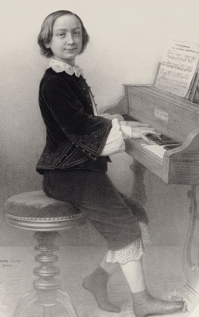 Porträtt av violinisten och kompositören Henri Ketten 1848-1883. av Emile Desmaisons