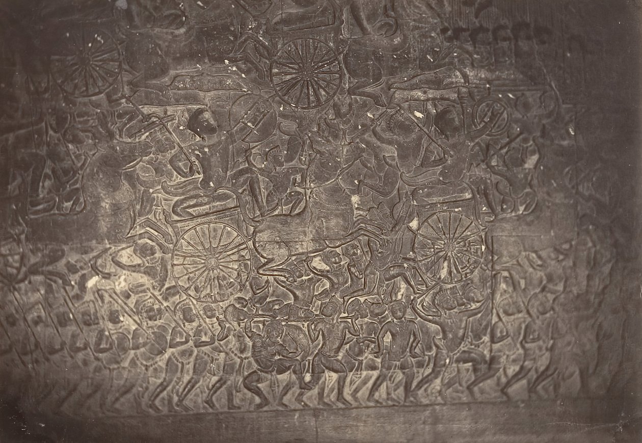 Basrelief från Grand Gallery of the Pagoda, 1866. av Emile Gsell