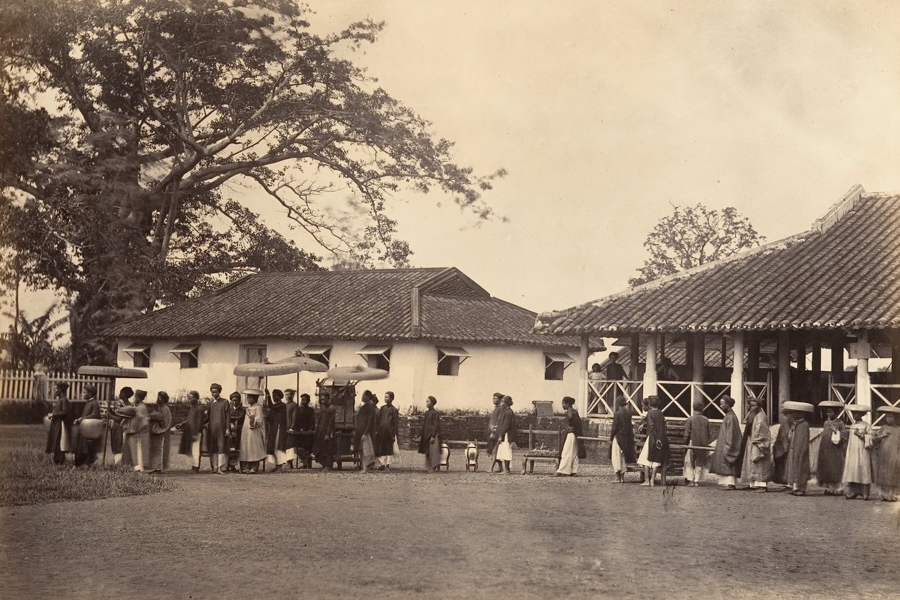 Bröllopståget, Cochinchina, 1866. av Emile Gsell