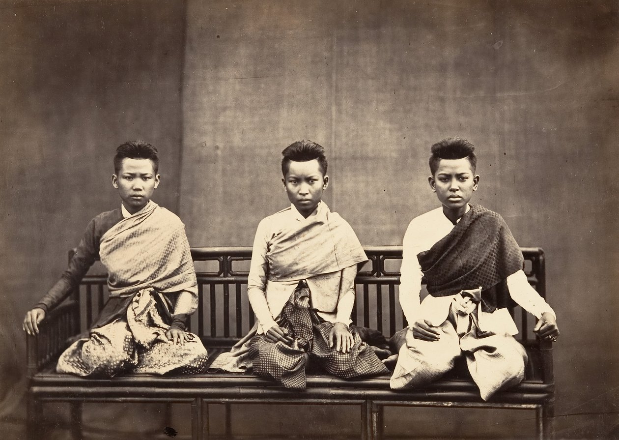 Fruar till prins Phra-Kéo-Pha, 1866. av Emile Gsell