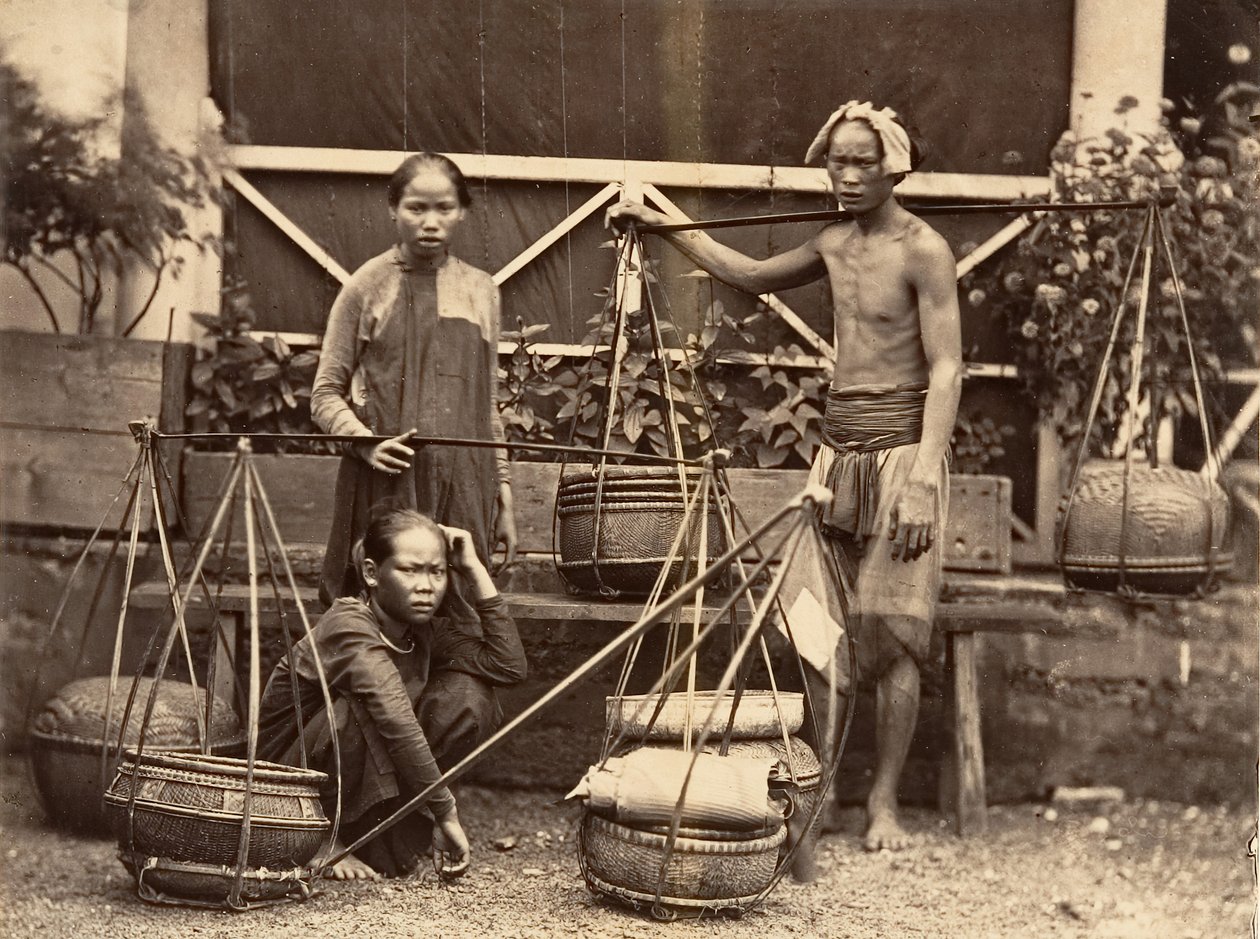 Frukthandlare, Cochinchina, 1866. av Emile Gsell