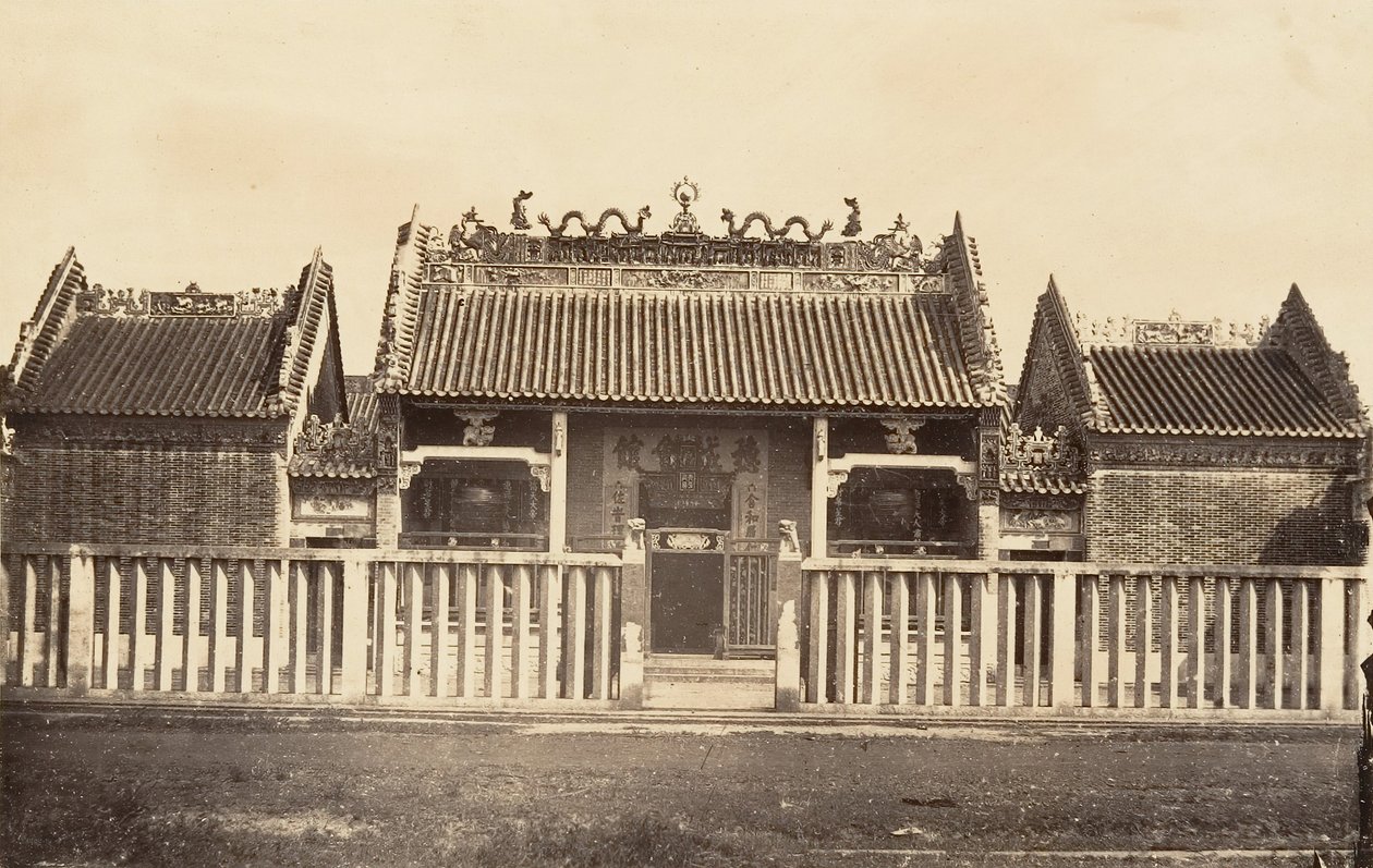 Kinesiska stadspagoden, 1866. av Emile Gsell