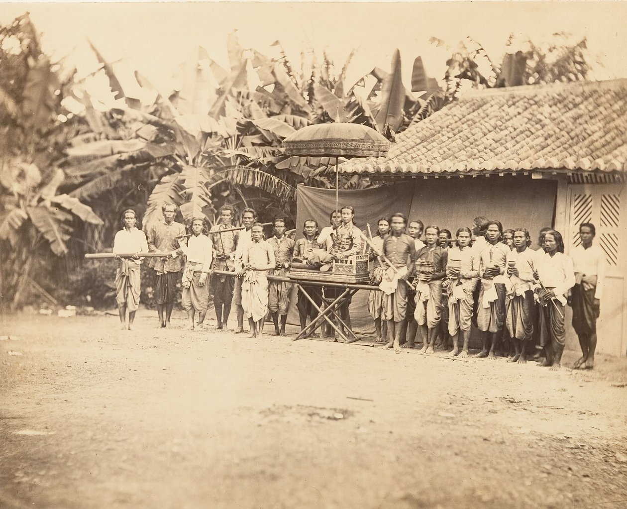 Kambodjansk prins och hans följe, 1866. av Emile Gsell