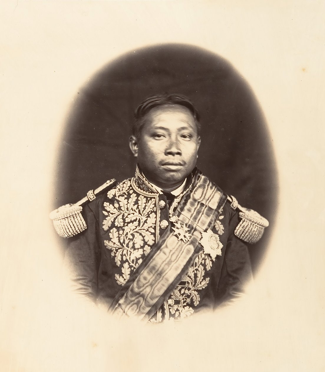 H. M. Norodon, kung av Kambodja, 1866. av Emile Gsell