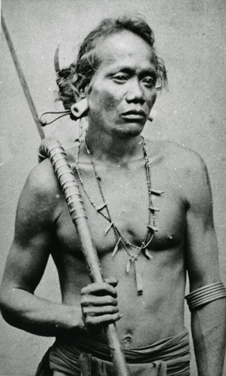 Vietnamesisk eller kambodjansk stamhövding, ca 1870-talet av Emile Gsell
