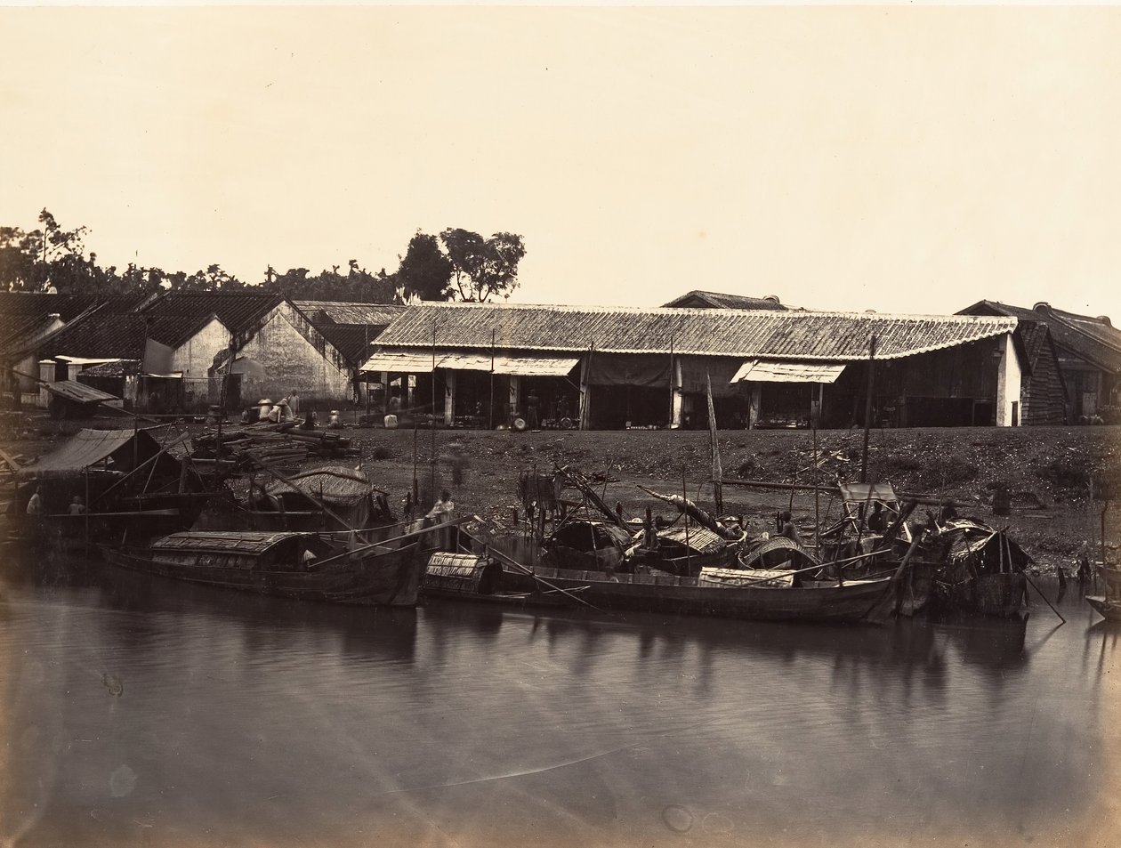 Utsikt över den kinesiska staden Cholen Blad nr 2, Saigon, Cochinchina, 1866. av Emile Gsell