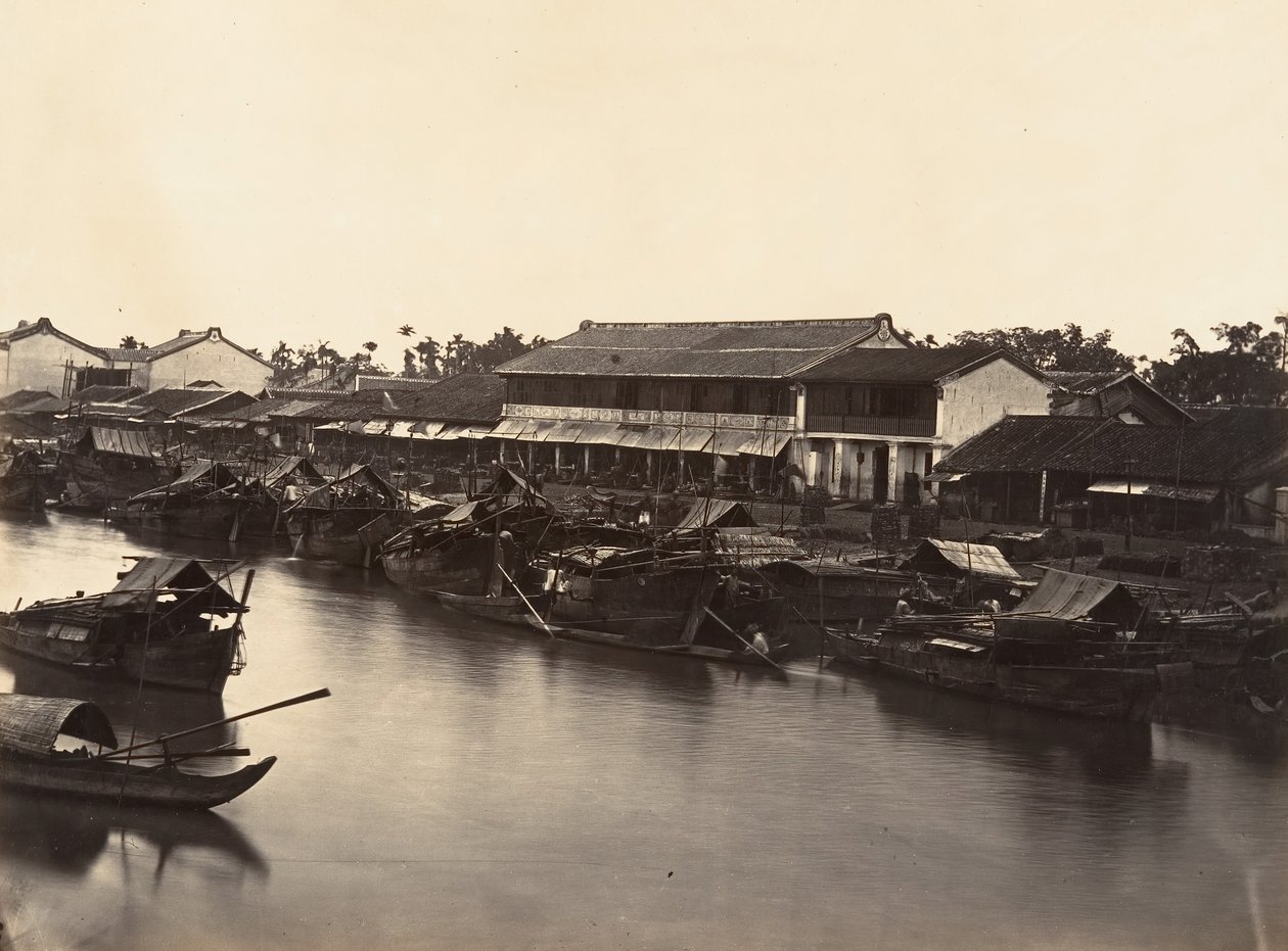 Utsikt över den kinesiska staden Cholen Blad nr 3, Saigon, Cochin Kina, 1866. av Emile Gsell