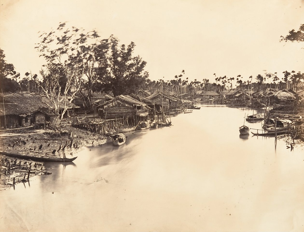 Utsikt över den kinesiska staden Cholen Blad nr 6, Saigon, Cochin Kina, 1866. av Emile Gsell