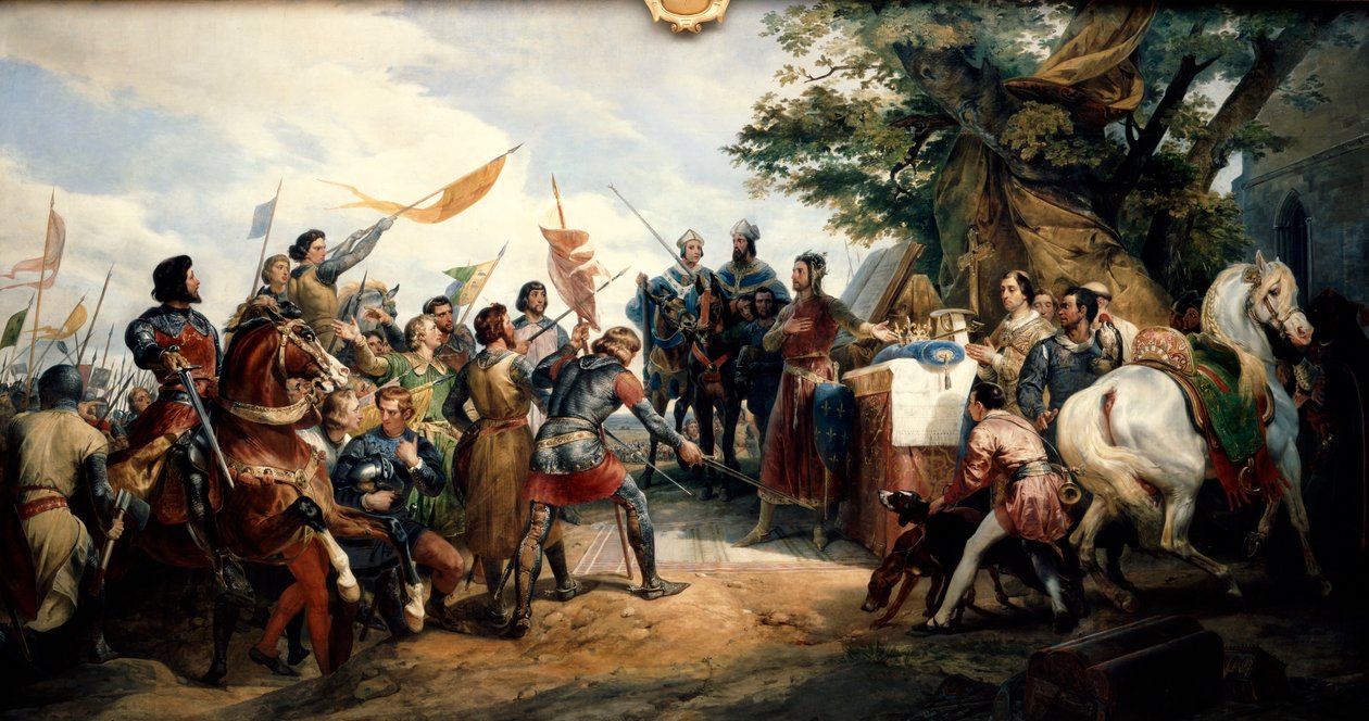 Slaget vid Bouvines, 27 juli 1214 1827. av Emile Jean Horace Vernet