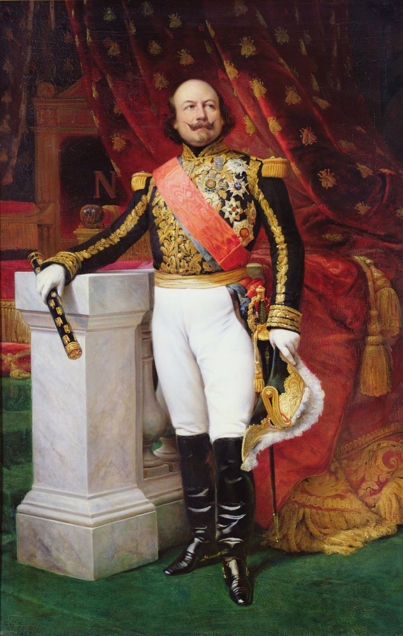 Francois Certain de Canrobert (1809 - 1895), kejsarmarskalk av Emile Jean Horace Vernet