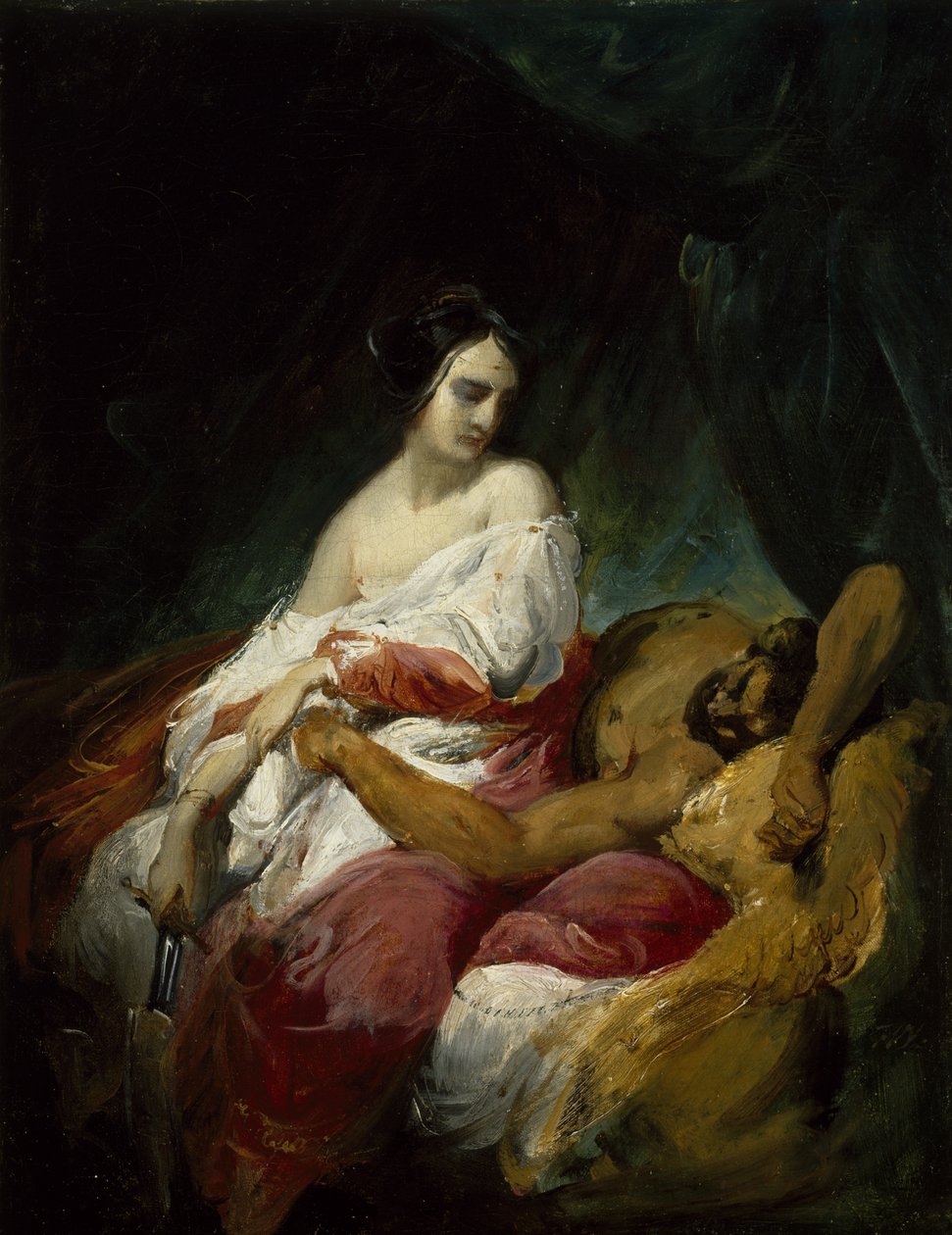 Judith och Holofernes, ca 1830 (olja på duk) av Emile Jean Horace Vernet