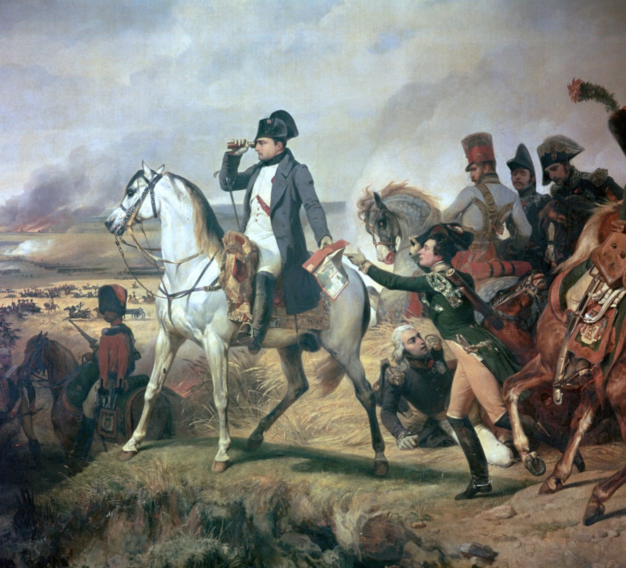Napoleon vid slaget vid Wagram, 1800-talet. av Emile Jean Horace Vernet
