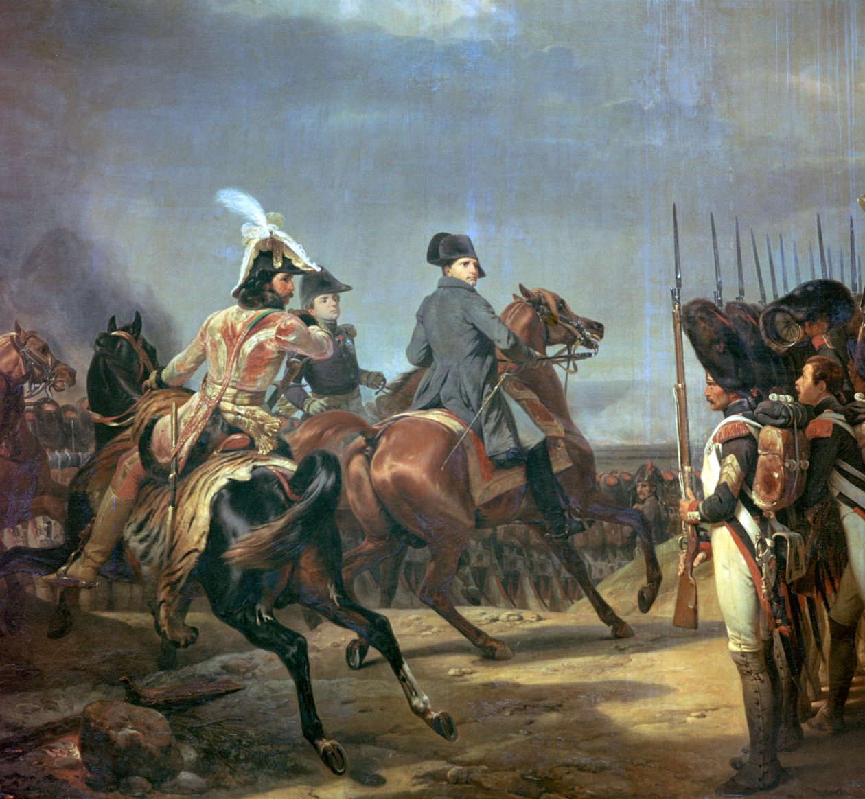 Målning av Napoleon vid slaget vid Jena, 1800-talet. av Emile Jean Horace Vernet