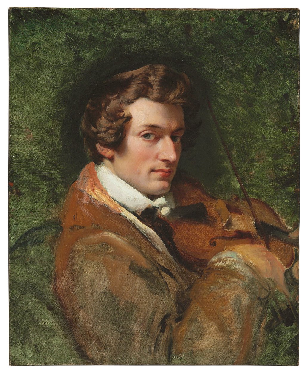Porträtt av Charles Auguste de Bériot av Emile Jean Horace Vernet