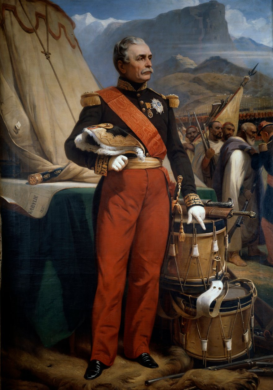 Porträtt av marechal Jacques Louis Cesar Alexandre Randon (1795-1871) under Algeriets expeditionskampanj i Kabilie 1857. Målning av Horace Vernet (1789-1863) av Emile Jean Horace Vernet