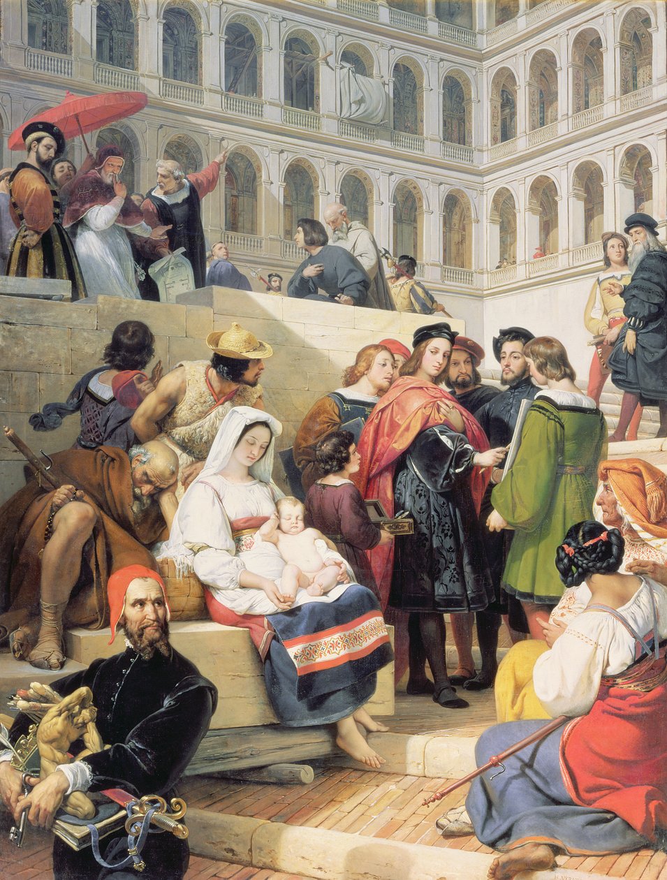Rafael i Vatikanen, 1832 av Emile Jean Horace Vernet
