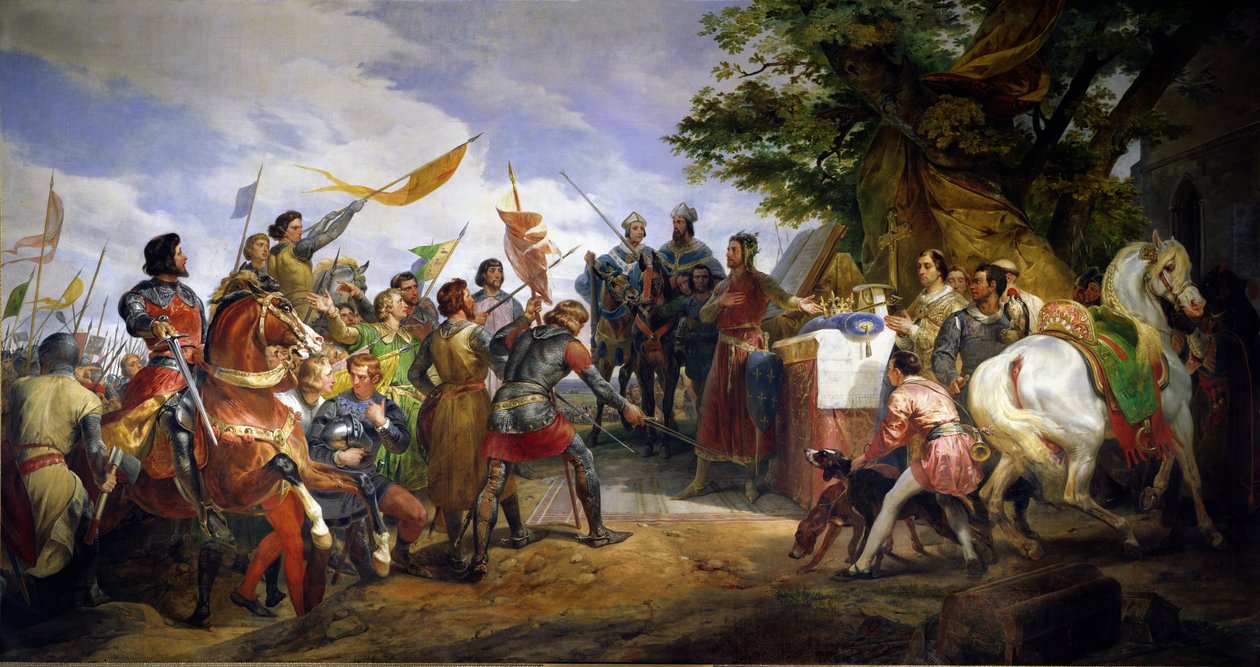 Slaget vid Bouvines, 27 juli 1214, 1827 av Emile Jean Horace Vernet