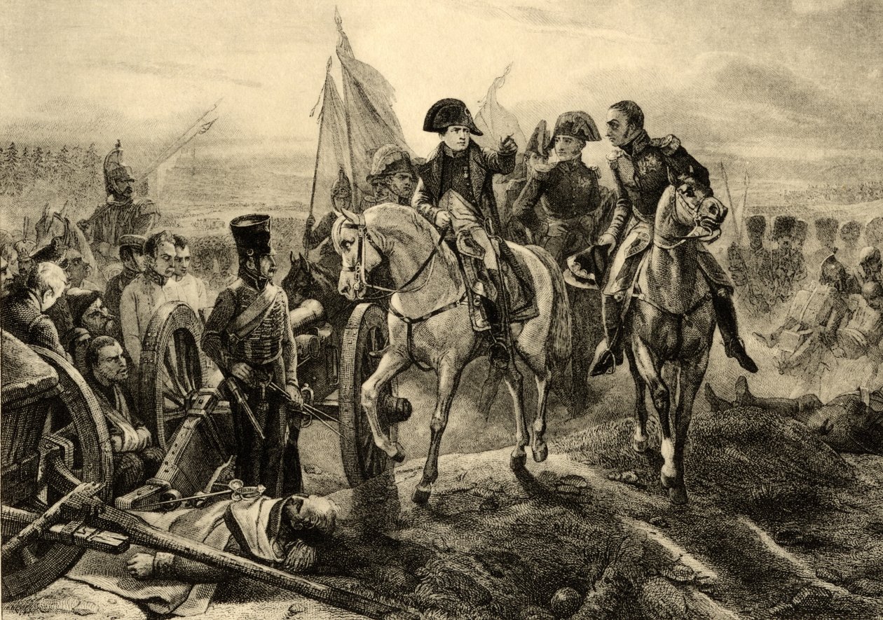 Slaget vid Friedland, 14 juni 1807 (litho) av Emile Jean Horace Vernet