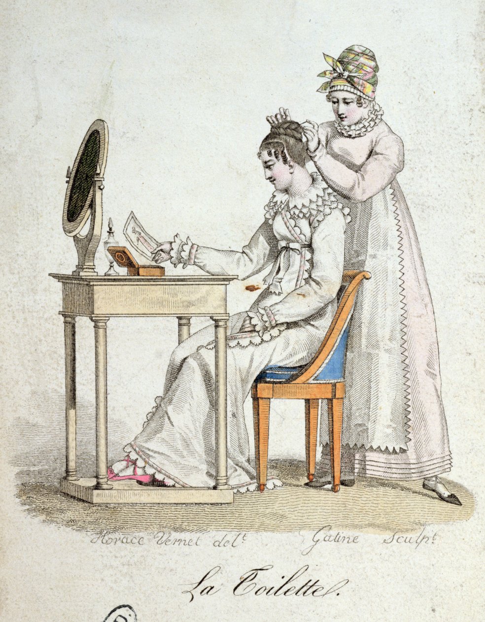 Sminkbordet, ca 1816 av Emile Jean Horace Vernet