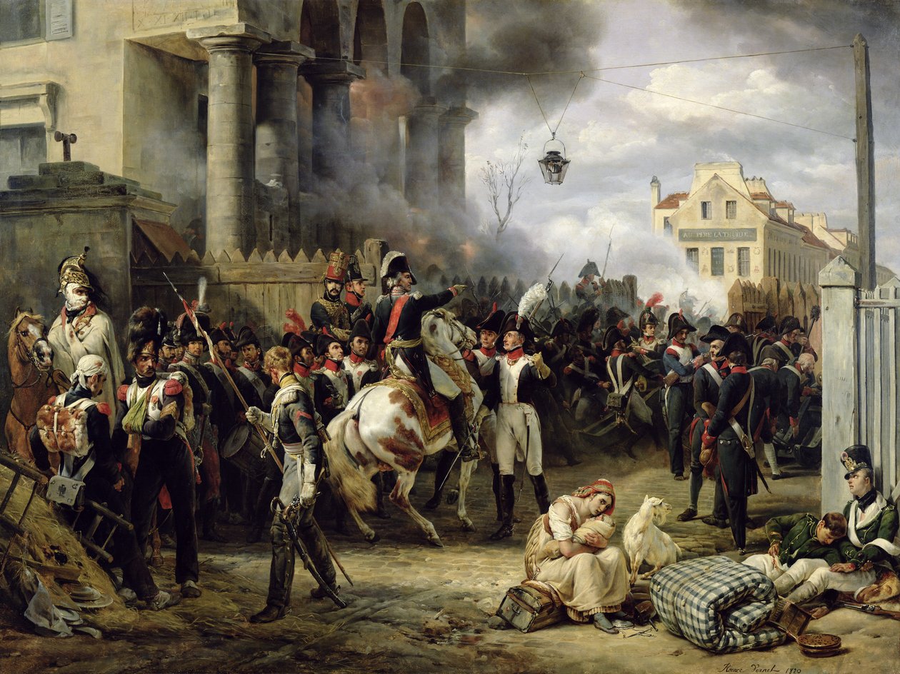 Porten vid Clichy under försvaret av Paris den 30 mars 1814, 1820 av Emile Jean Horace Vernet