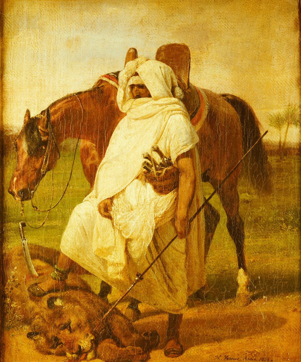 Lejonjägaren, 1833 av Emile Jean Horace Vernet