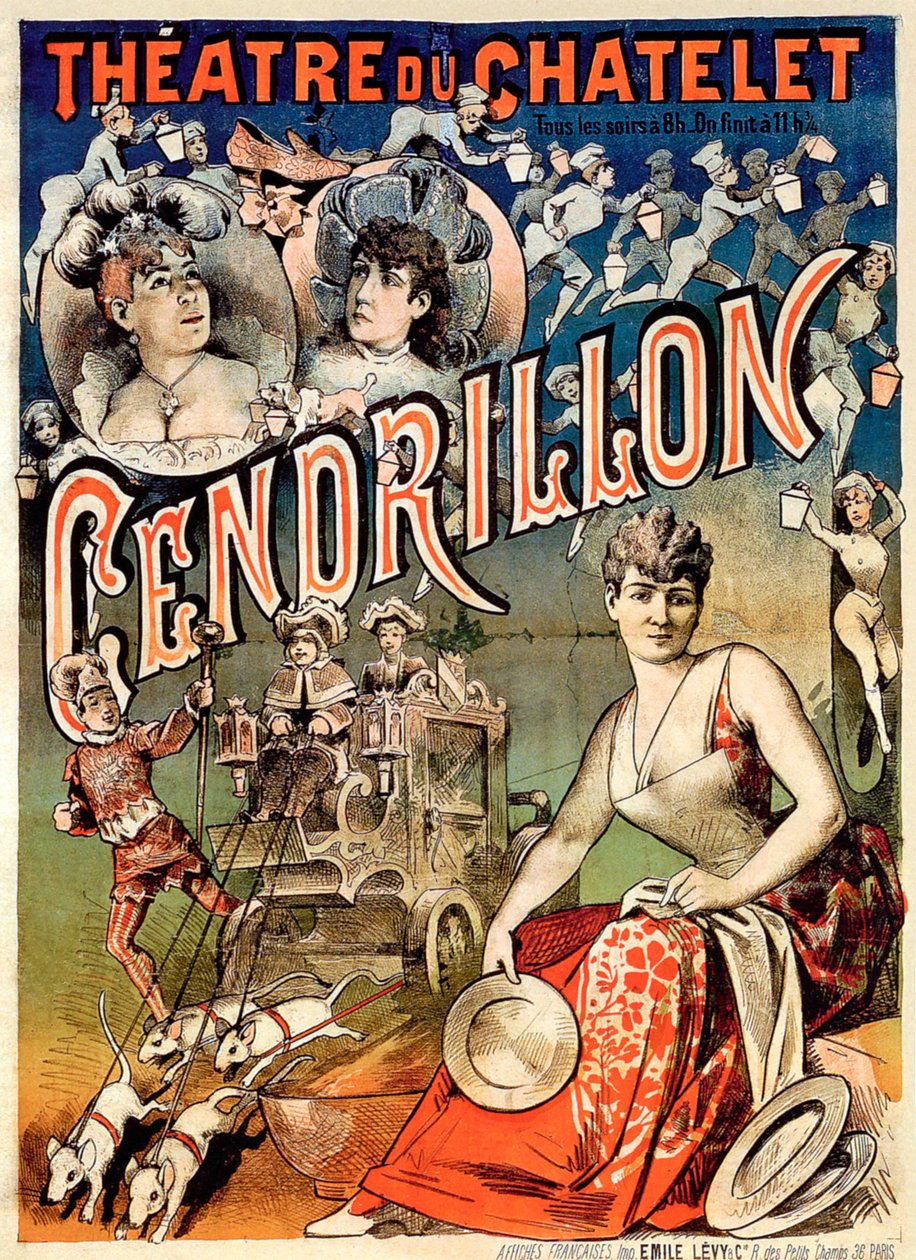 "Askungen eller den underbara toffeln", Theatre du Chatelet, Paris av Emile Levy