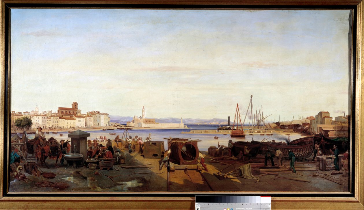 Hamnen i La Ciotat Målning av Emile Loubon av Emile Loubon