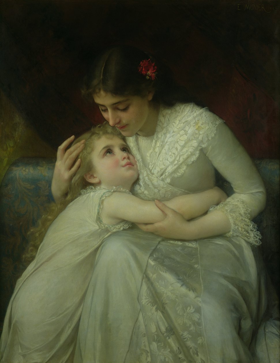 Mamma och barn av Emile Munier