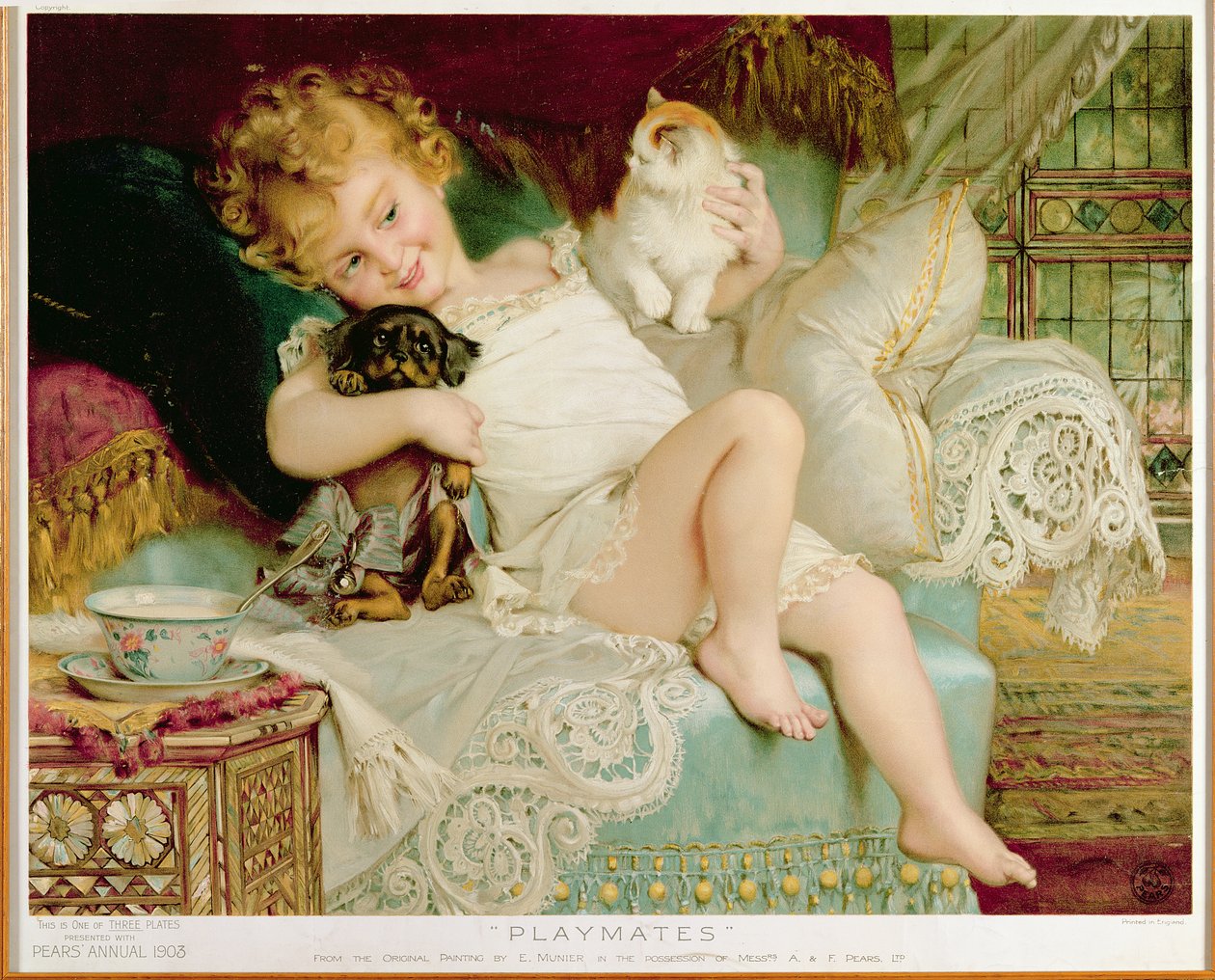 Lekkamrater, från Pears Annual, 1903 av Emile Munier