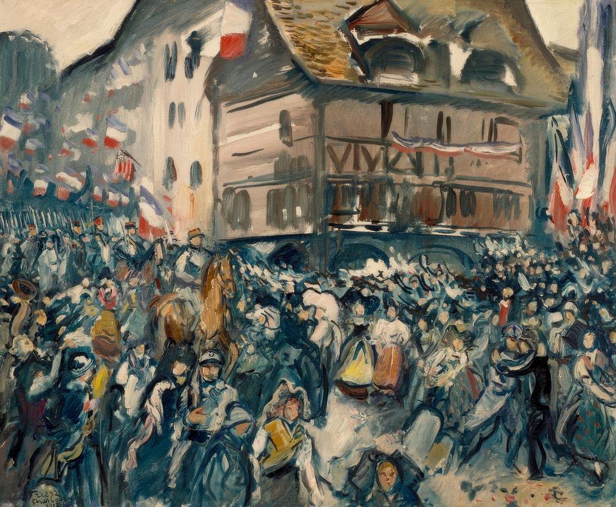 Fransmännens intåg i Strasbourg den 27 november 1918 av Emile Othon Friesz