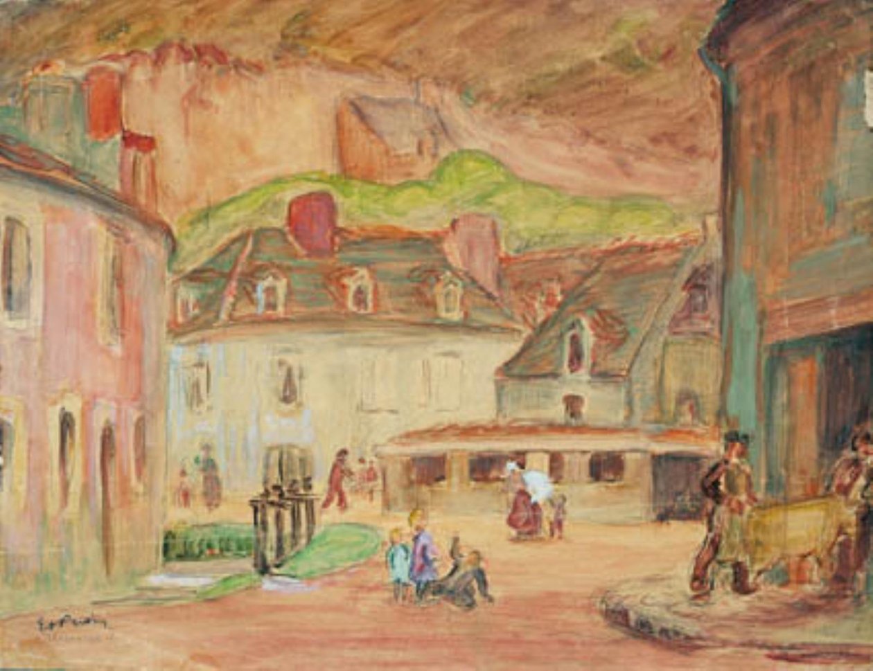 Garverierna i Falaise, Normandie av Emile Othon Friesz