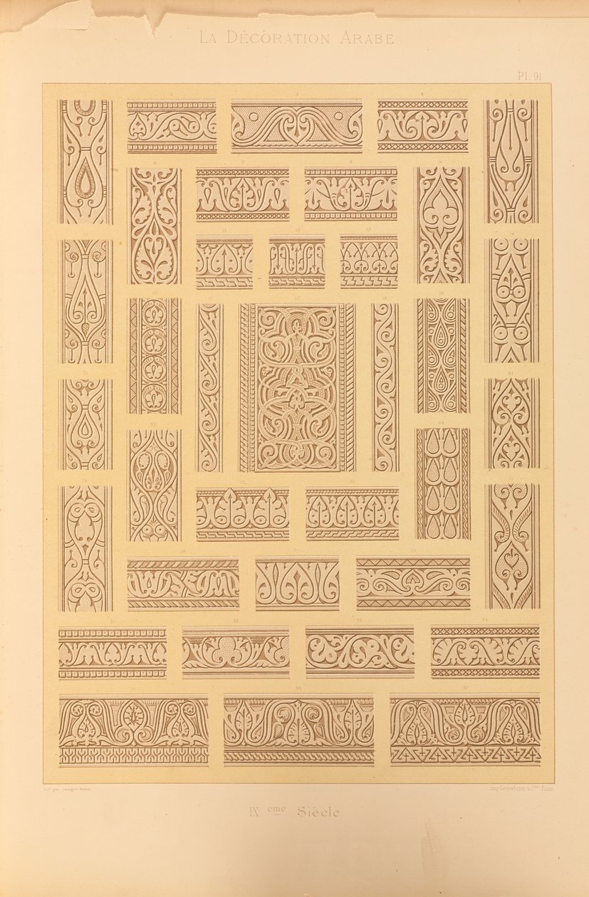 Moskén i Ahmed-ibn-Touloun, 1885 av Emile Prisse dAvennes