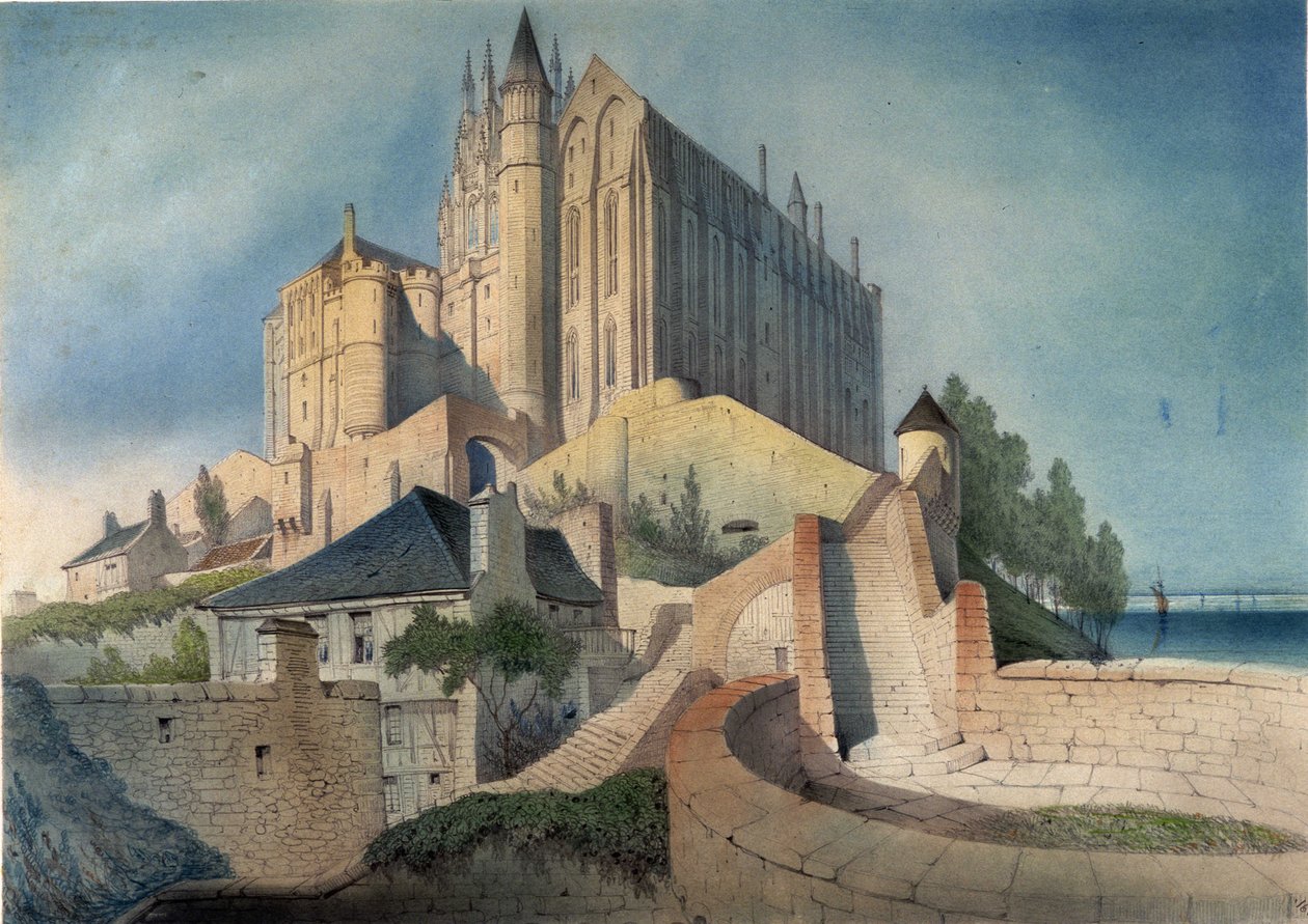 Klostret Mont Saint Michel - av Emile Sagot, Musée d
