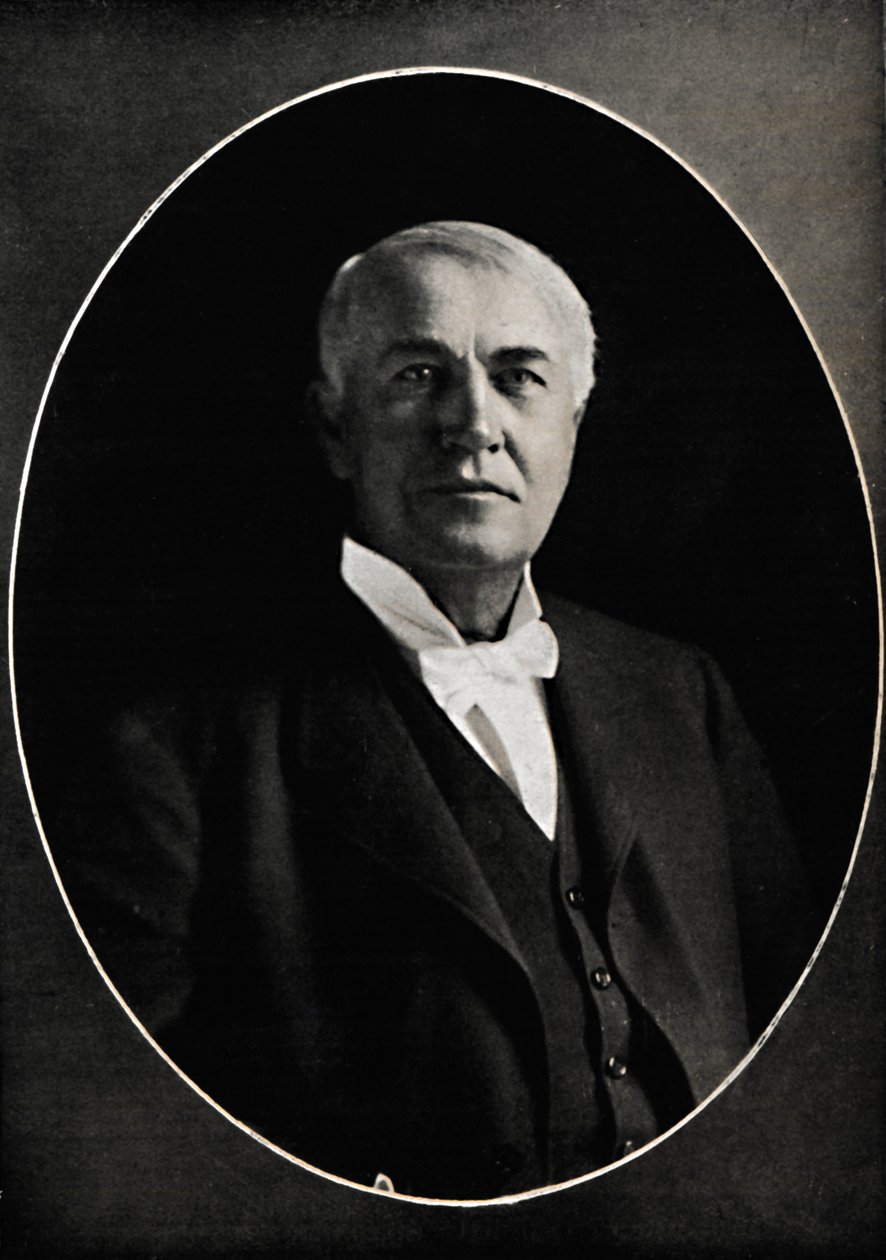 Thomas Edison, trollkarlen från väst, c1880-talet, 1914. av Emilie Bieber