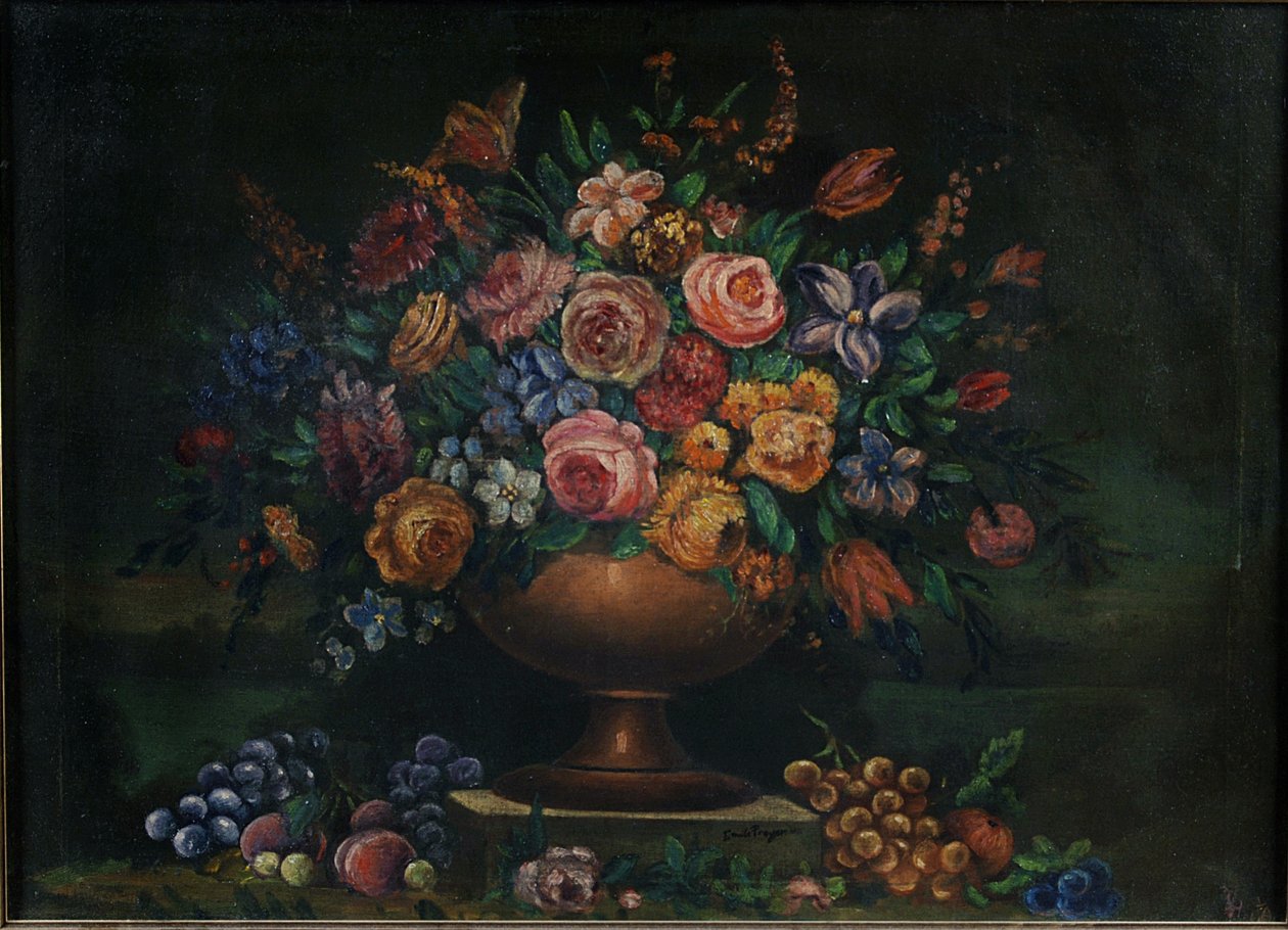 Vas med blommor av Emilie Preyer