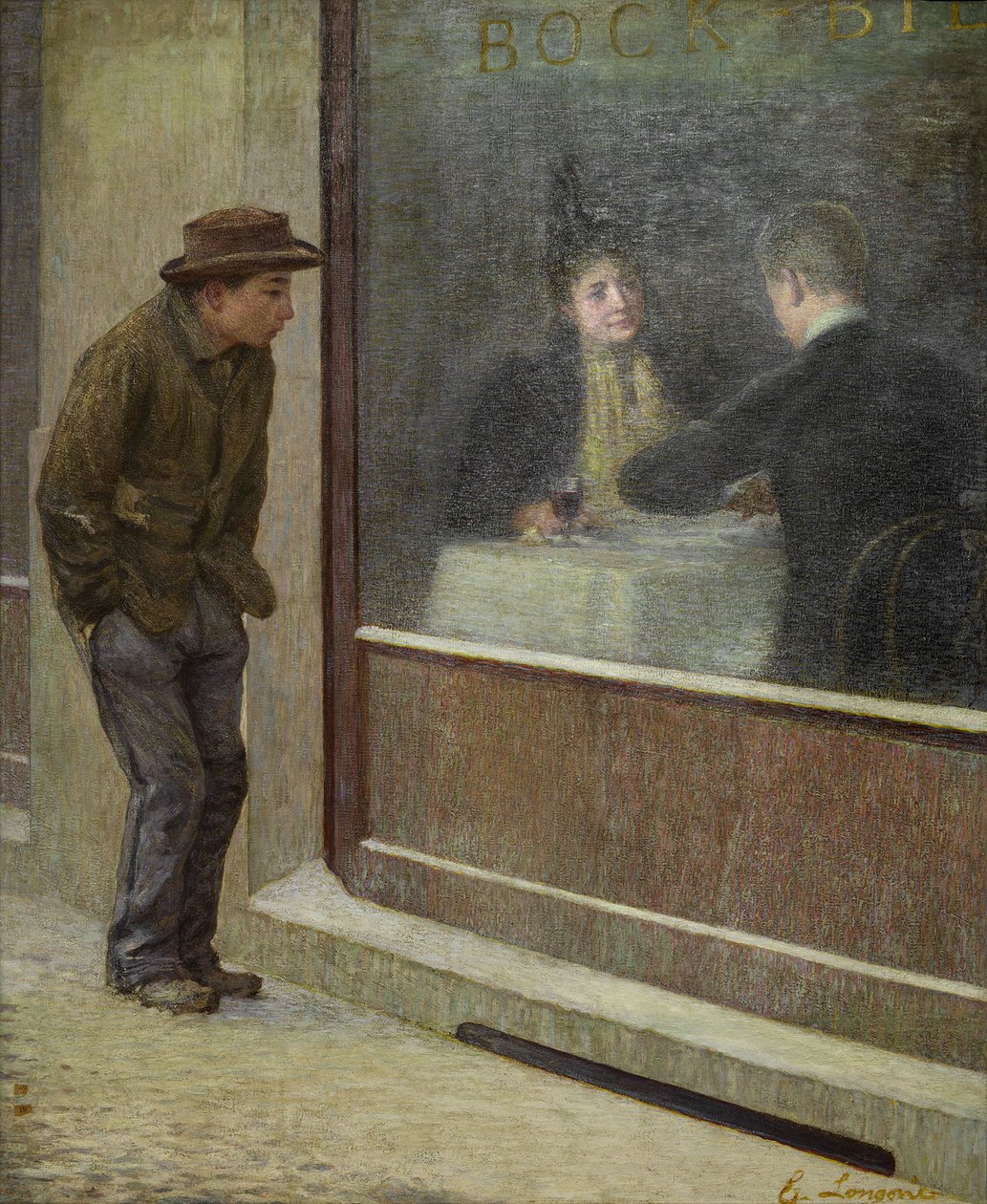 Reflektioner av en hungrig man eller sociala kontraster, 1894. av Emilio Longoni
